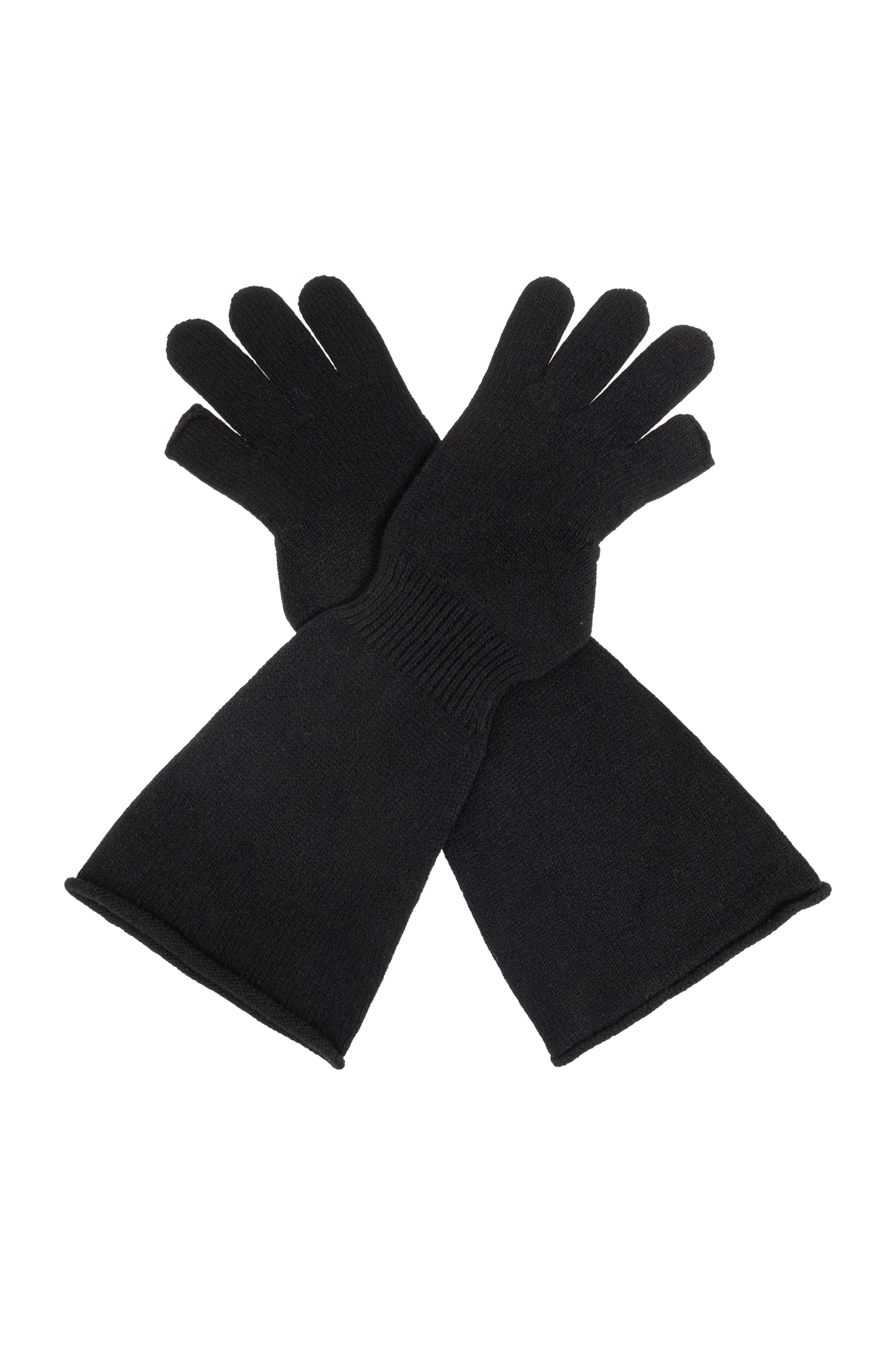 Black Long gloves Rick Owens - SchaferandweinerShops SX